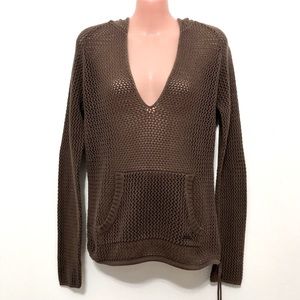STAMP 10 Brown Crocheted Hoodie